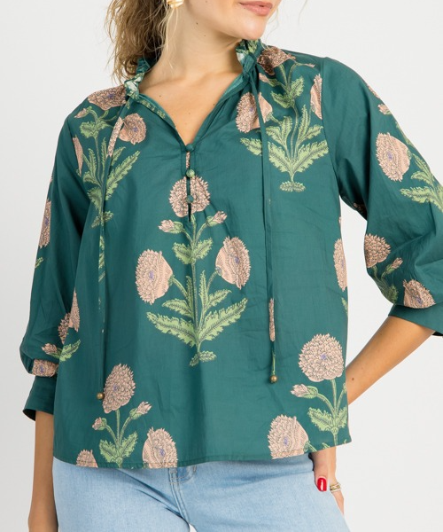 Block Print Button Top